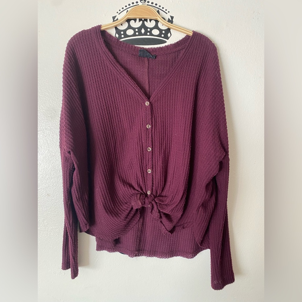 Urban Outfitters | Out from Under Maroon Lounge Top Size M